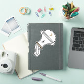 Aquarius schwarzes astrologisches Symbol Wasserzei Aufkleber (iPad Hülle)