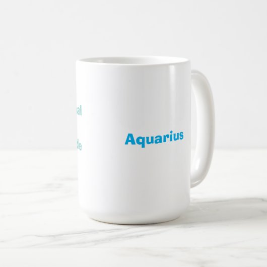 Aquarius Shady Zodiac Kaffeetasse (VorderseiteRechts)