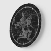 Aquarius Sign Constellation Map von Hevelius Große Wanduhr (Winkel)