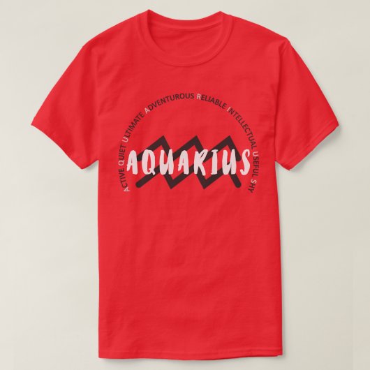 Aquarius Sign T-Shirt (Design vorne)