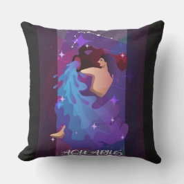 Aquarius Sign Throw Kissen