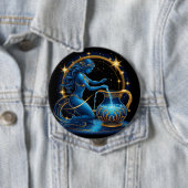 Aquarius signieren schöne digitale Illustration Button (Beispiel)