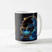 Aquarius signieren schöne digitale Illustration Kaffeetasse (VorderseiteRechts)
