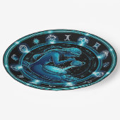 Aquarius signieren schöne digitale Illustration Pappteller (Schrägansicht)