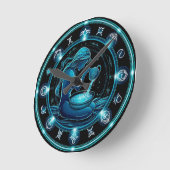 Aquarius signieren schöne digitale Illustration Runde Wanduhr (Winkel)