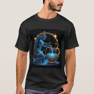 Aquarius signieren schöne digitale Illustration T-Shirt
