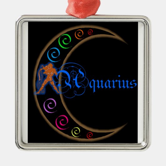 Aquarius Silbernes Ornament (Vorne)