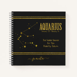 Aquarius Star Sign Notizblock