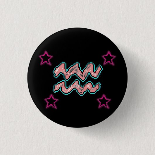 AQUARIUS Stars Button (Vorderseite)