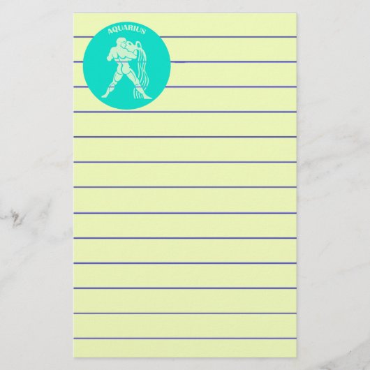 Aquarius Stationery Briefpapier (Vorderseite)