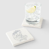 Aquarius Steinuntersetzer (Seitenansicht)