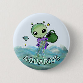 Aquarius-Stern-Sternzeichen Seegreifer Zodier Button