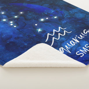 Aquarius-Sternbild Blaue Galaxie Monogramm Sherpadecke