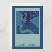 Aquarius-Sternbild, Vintage Zodiakastasenlogie (Vorne/Hinten)