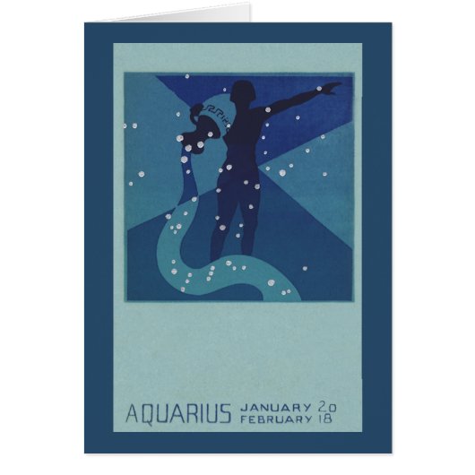 Aquarius-Sternbild, Vintage Zodiakastasenlogie (Vorne)