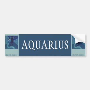 Aquarius-Sternbild, Vintage Zodiakastasenlogie Autoaufkleber