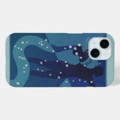 Aquarius-Sternbild, Vintage Zodiakastasenlogie Case-Mate iPhone Hülle (Rückseite (Horizontal))