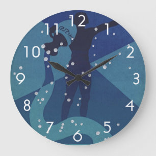 Aquarius-Sternbild, Vintage Zodiakastasenlogie Große Wanduhr