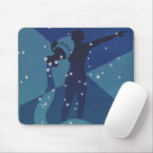 Aquarius-Sternbild, Vintage Zodiakastasenlogie Mousepad (Mit Mouse)