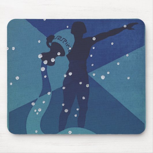Aquarius-Sternbild, Vintage Zodiakastasenlogie Mousepad (Vorne)