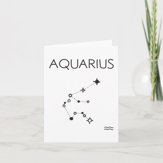 AQUARIUS-Sternenkonstellationskarte Dankeskarte (Vorderseite)