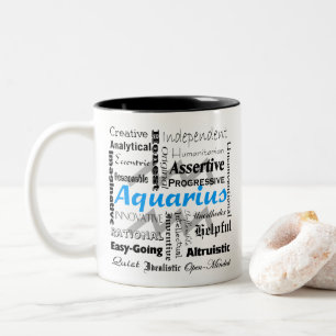 Aquarius-Sternzeichen Astrologie Eigenschaften Col Zweifarbige Tasse