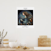 Aquarius-Sternzeichen Astrologie Name & Geburtstag Poster (Küche)