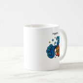 Aquarius-Sternzeichen Cartoon-Illustration Kaffeetasse (VorderseiteRechts)