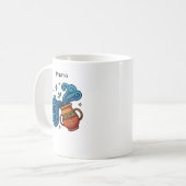 Aquarius-Sternzeichen Cartoon-Illustration Kaffeetasse (Vorderseite Links)