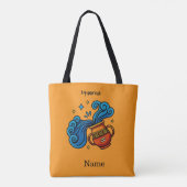 Aquarius-Sternzeichen Cartoon-Illustration Tasche (Rückseite)