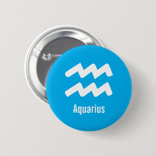 Aquarius-Sternzeichen-Eigenschaften Minimale Astro Button