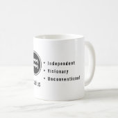 Aquarius-Sternzeichen-Eigenschaften Minimale Astro Kaffeetasse (VorderseiteRechts)
