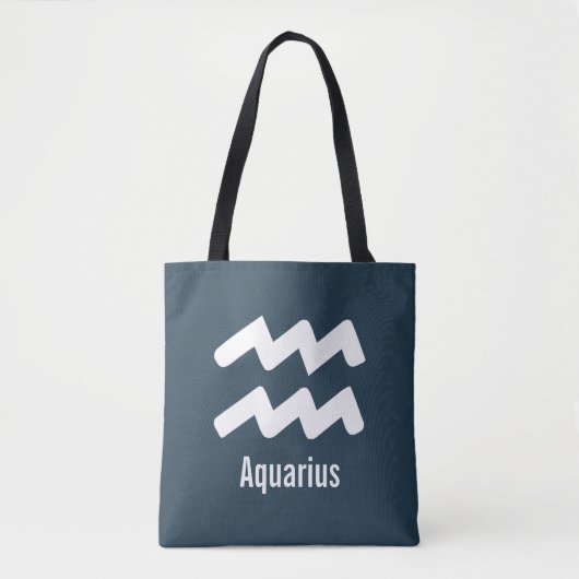Aquarius-Sternzeichen-Eigenschaften Minimale Astro Tasche (Vorderseite)