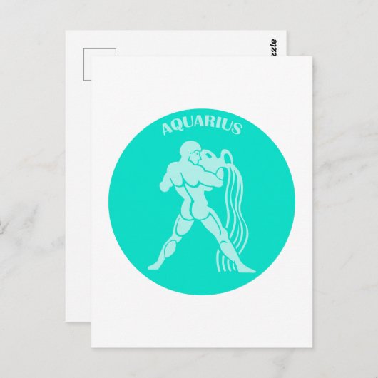 Aquarius, Sternzeichen, Horoskop, Astrologie Postkarte (Vorne/Hinten)