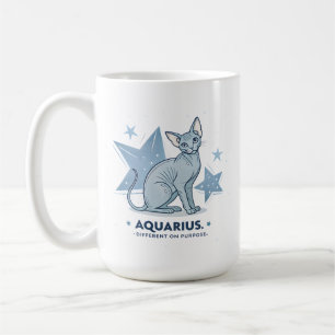 Aquarius-Sternzeichen Sphynx-Katze Different Purpo Kaffeetasse