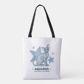 Aquarius-Sternzeichen Sphynx-Katze Different Purpo Tasche (Rückseite)
