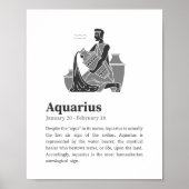 Aquarius-Sternzeichenposter Poster (Vorne)