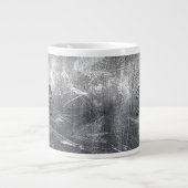 Aquarius Symbol Grunge Beändigter Silber Steel Jumbo-Tasse (Vorderseite)
