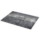 Aquarius Symbol Grunge Beändigter Silber Steel Schneidebrett (Ecke)