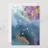 Aquarius Table Sign Celestial Watercolor Thema Einladung (Rückseite)