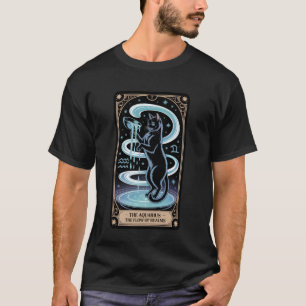 Aquarius-Tarotkarte Schwarze Katze Mystischer Zod T-Shirt