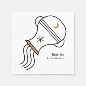 Aquarius the water bearer personalized party favor serviette (Vorderseite)