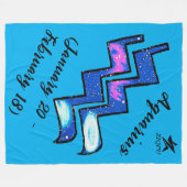 Aquarius Throw Blanket Fleecedecke (Vorderseite (Horizontal))