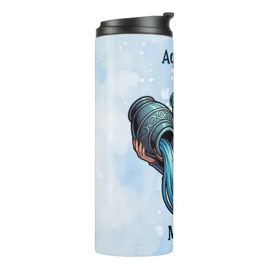 Aquarius Traits, Dates and Energy | Personalized Thermosbecher (Nach links gedreht)