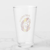 Aquarius Trinkwaren Glas (Rückseite)