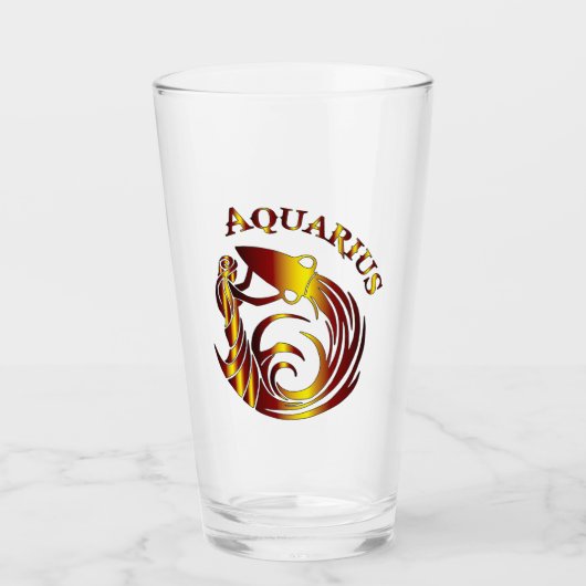 Aquarius Trinkwaren Glas (Vorderseite)