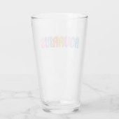 Aquarius typography trendy zodiac bunt glas (Rückseite)
