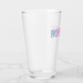 Aquarius typography trendy zodiac bunt glas (Rechts)