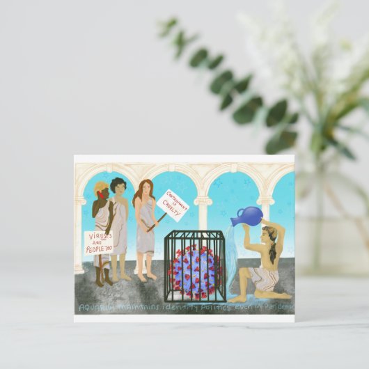 Aquarius und der Virus Postkarte (Stehend Vorderseite)