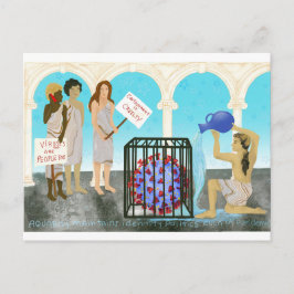 Aquarius und der Virus Postkarte